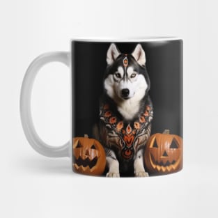 Siberian Husky Halloween Mug